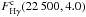 \hbox{$F^{\rm c}_{\rm H\gamma}(22\,500,4.0)$}