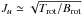\hbox{$J_u\simeq\sqrt{T_{\rm rot}/B_{\rm rot}}$}