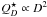 \hbox{$Q^\star_D \propto D^2$}