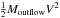 \hbox{$\frac{1}{2}M_{\rm{outflow}}V^2$}