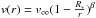 \hbox{$v(r) = v_{\infty} (1-\frac{R_{*}}{r})^{\beta}$}