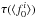 \hbox{$\tau(\langle f_0^i\rangle)$}