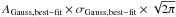 \hbox{$A_{\rm Gauss,best-fit} \times \sigma_{\rm Gauss,best-fit} \times \sqrt{2 \pi}$}
