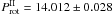 \hbox{$P_{\rm rot}^{\rm II}=14.012\pm0.028$}