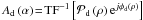 \hbox{$A_{\rm d} \Paren{\alpha} \! =\! \text{TF}^{-1}\Brack{ \mathcal{P}_{\rm d} \Paren{\rho} {\rm e}^{j\phi_{\rm d} \Paren{\rho} }}$}