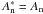 \hbox{$A_{\rm n}^* = A_{\rm n}$}