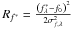 \hbox{$R_{f^*}= \frac{\Paren{f_\lambda^* - f_0}^2} {2 \sigma_{f,\lambda}^2}$}
