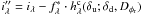 \hbox{$i''_\lambda = i_\lambda - f_{\lambda}^* \cdot h_\lambda^{\rm c}(\delta_{\rm u}; \delta_{\rm d}, D_{\phi_{\rm r}}) $}