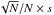 \hbox{$\sqrt{N}/N\times s$}