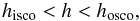 \begin{equation} h_{\rm isco} < h < h_{\rm osco}, \end{equation}