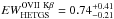 \hbox{$EW_{\rm HETGS} ^{\rm OVII~K\beta}=0.74 ^{+0.41} _{-0.21}$}