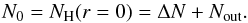 \begin{equation} \label{eq-dens0} N_0 = N_{\rm H}(r=0) = \Delta N + N_{\rm out}. \end{equation}