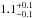 \hbox{$1.1^{+0.1}_{-0.1}$}