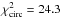 \hbox{$\chi^{2}_{\rm circ} = 24.3$}