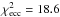 \hbox{$\chi^{2}_{\rm ecc} = 18.6$}