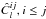 \hbox{$\hat C_l^{ij}, i \le j$}