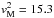 \hbox{$v_{\rm M}^{2}=15.3$}