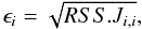 \appendix \setcounter{section}{1} \begin{equation} \label{ap:rss} \epsilon_{i} = \sqrt{RSS.J_{i,i}}, \end{equation}
