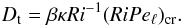 \begin{equation} \label{eq_D_us} D_{\rm t} = \beta\kappa Ri^{-1}(RiPe_\ell)_{\textrm{cr}}. \end{equation}