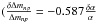 \hbox{$(\frac{\delta \Delta m_{np}}{\Delta m_{np}}=-0.587 \frac{\delta \alpha}{\alpha}$}