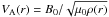 \hbox{$V_{\rm A}(r) = B_0/\sqrt{\mu_{0} \rho (r)}$}