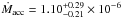 \hbox{$\dot{M}_{\rm acc} = 1.10^{+0.29}_{-0.21}\times10^{-6}$}