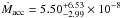 \hbox{$\dot{M}_{\rm acc} = 5.50^{+6.53}_{-2.99}\times10^{-8}$}