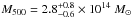 \hbox{$M_{500} = 2.8_{-0.6}^{+0.8} \times 10^{14} ~M_\odot$}
