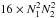 \hbox{$16 \times N_{1}^2 N_{2}^2$}