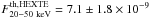 \hbox{$F_{20{-}50~{\rm keV}}^{\rm th,HEXTE} = 7.1 \pm 1.8 \times 10^{-9}$}