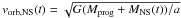 \hbox{$v_{\rm orb,NS}(t)=\sqrt{G(M_{\rm prog}+M_{\rm NS}(t))/a}$}