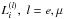 \hbox{$L^{(l)}_i,\; l=e,\mu$}