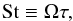 \begin{equation} \textrm{St}\equiv\Omega\tau, \end{equation}
