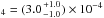 \hbox{$_4 = (3.0 {{+1.0}\atop{-1.0}})\times10^{-4}$}