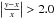 \hbox{$\left| \frac{y-x}{x} \right|>2.0$}