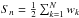 \hbox{$S_n=\frac{1}{2} \sum_{k=1}^N w_k$}
