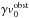 \hbox{$\gamma v_0^{\rm obst}$}