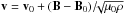 \hbox{$\vec{v}={\vec{v}_0}+ (\vec{B}- {\vec{B}_0} )/\!\!\sqrt{\mu_0 \rho}$}