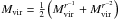 \hbox{$M_{{\rm vir}} = \frac{1}{2} \left( M_{{\rm vir}}^{r^{-1}}+M_{{\rm vir}}^{r^{-2}} \right)$}