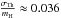 \hbox{$\frac{\sigma_{\rm Th}}{m_{\rm H}} \approx 0.036$}