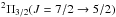 \hbox{${}^2\Pi_{3/2} (J = 7/2 \rightarrow 5/2)$}