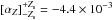 \hbox{$[\alpha_Z]_{-Z_{\rm s}}^{+Z_{\rm s}}=-4.4 \times 10^{-3}$}