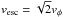 \hbox{$v_{\rm esc}=\sqrt{2} v_{\phi}$}