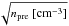 \hbox{$\sqrt{n_{\rm pre}\ [{\rm cm}^{-3}]}$}