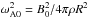 \hbox{$\omega_{\rm A0}^2 = B_{0}^2 /4 \pi \rho R^2$}
