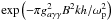\hbox{$\exp\left(-\pi g_{a\gamma\gamma}^2B^2kh/\omega _{\rm p}^2\right)$}
