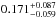 \hbox{$0.171^{+0.087}_{-0.059}$}