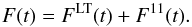 \appendix \setcounter{section}{1} \begin{equation} F (t) = F^{\rm LT} (t) + F^{11} (t). \label{eq:sum} \end{equation}