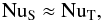 \begin{equation} \nus\approx \nut, \end{equation}