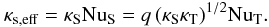 \begin{equation} \kappa_\mr{s, eff}=\ks\nus=q\, (\ks\kt)^{1/2}\nut. \end{equation}